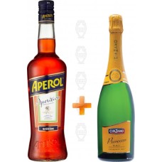 Aperol Aperetivo 1L + sparkling wine Cinzano Prosecco Dry 750ml